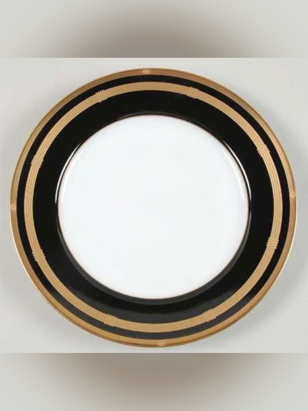 New NEVER USED Christian Dior Gaudron onyx  black salad plates set of 6